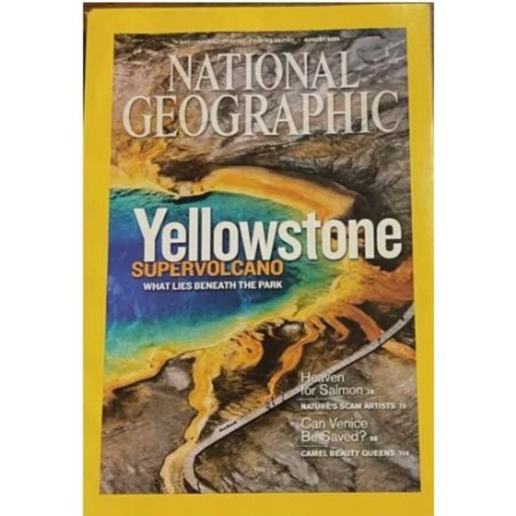 National Geographic Magazine August 2016 Featuring Yellowstone Supervolcano - Picture 2 of 3